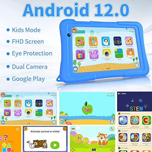 TUOHAITIME Tablet for Kids, Android 12 8inch HD Screen Edition Tablet