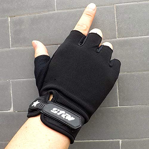 XOWRTE Mens Antiskid Cycling Bike Gym Winter Warm Fitness Sports Half Finger Gloves