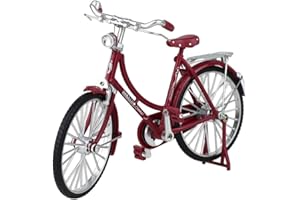 NOLITOY Mini Bike Model Alloy Retro Bicycle Model Collections Vintage Miniature Vehicle Ornament Home Decoration
