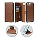 SHANSHUI Wallet Case Compatible with iPhone 7 Plus / 8 Plus, Premium PU Leather Wallet Design RFID Card Slots Cash Pocket Folio Cover 5.5 inch (Brown)