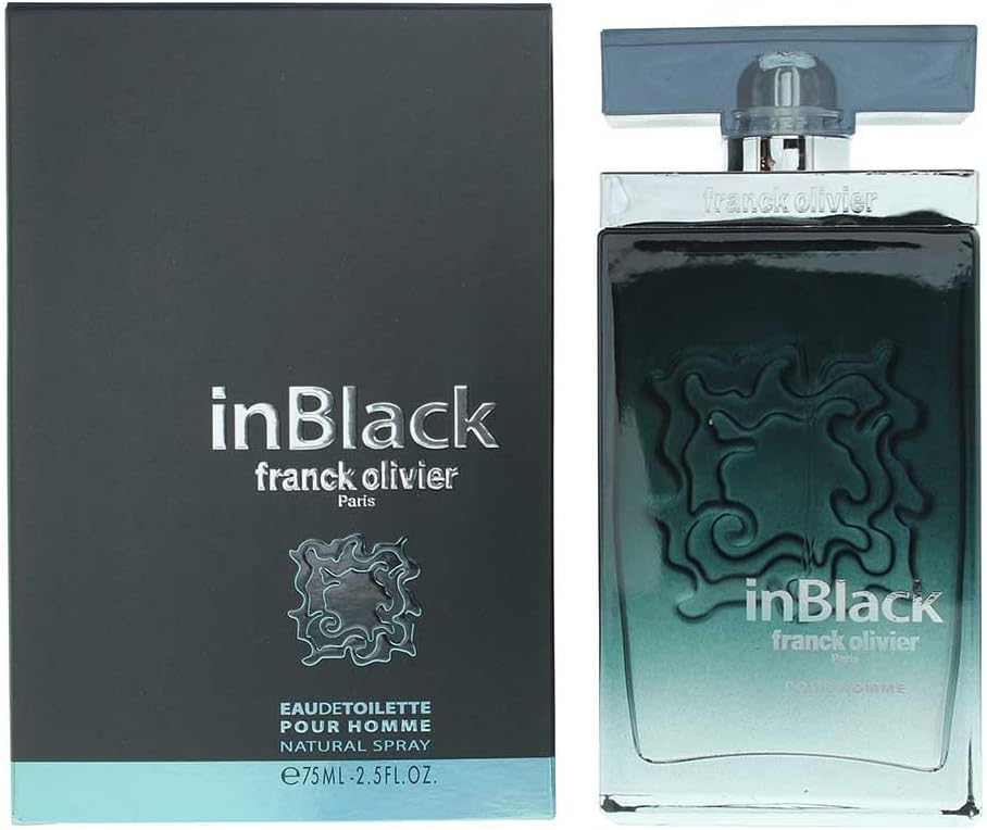 Franck Olivier In Black Eau de Toilette 75ml Woody Aromatic Men's Fragrance