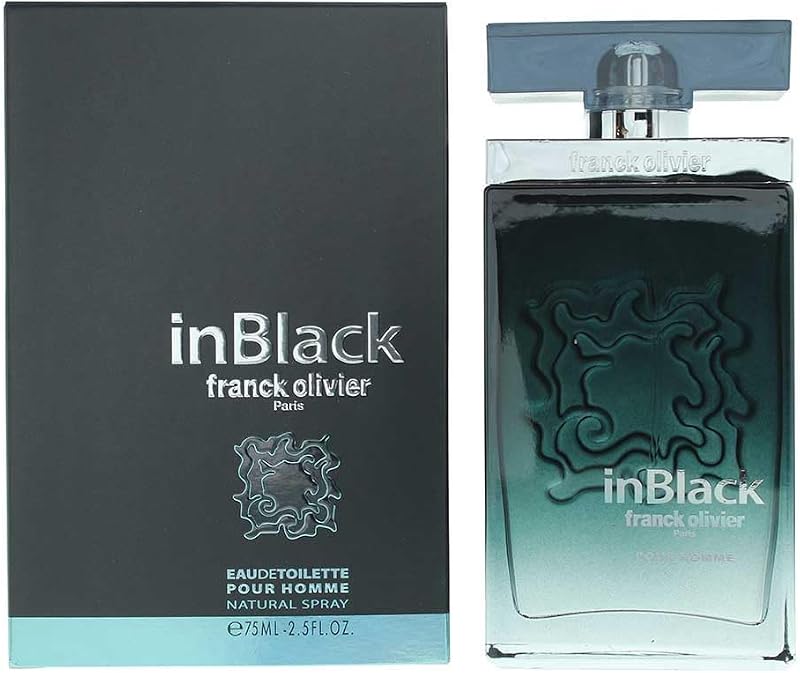 Franck Olivier In Black Eau de Toilette 75ml Woody Aromatic Men's Fragrance