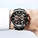 Men's Watches Luxury Diamonds Sports Casual Dress Business Watch Quartz Analog Waterproof Chronograph Date Wristwatch Stainless Steel Band Black Color