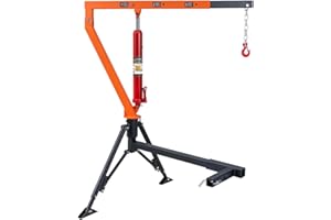 RUGCEL WINCH Rugcel 1500 lb Stretchable Receiver Hitch Mounted Hydraulic Swivel Pickup Truck Crane, with Three Boom Capacities of 750 lb, 1000 lb and 1500 lb, is Used for Lifting Cargo in Industry, Construction