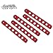 Opall Front Door & Back Door Aluminum Grab Handle Cover For 2007-2018 Jeep Wrangler JK & Unlimited 4 Door 5pcs/set (Red)