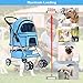 Pet Stroller Cat Dog Cage Stroller Travel Folding Carrier by BestPet