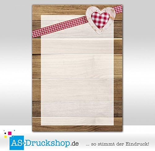 Designpapier Valentinstag und Liebe - kariertes Herz - DIN A4 / 25