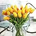 AHXHWKA 30 pcs Real-Touch Artificial Tulip Flowers Home Wedding Party Decor (Orange)