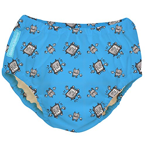 Charlie banana extraordinary swim diaper, robot boy, x-large