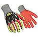 Ansell Ringers Gloves 065 R-Flex Impact Nitrile - Light Duty Impact Glove, Full Flexibility, Large, Orange/Green/Black (065-10)