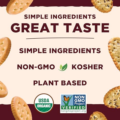 BACK TO NATURE ORGANIC SALTINE CRACKERS – DAIRY FREE, NON-GMO, MADE WITH WHEAT FLOUR & SEA SALT, DELICIOUS & QUALITY SNACKS – 7 OUNCE