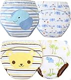 MOM & BAB Potty Training Pants/Underwear for Toddlers | Free Wet Bag | 3 X Absorbent | Machine Washable | Soft Cotton | Train Faster (Girls, Large)