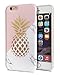 J.west Compatible with iPhone 6/6S Case Slim-Fit Ultra-Thin Anti-Scratch Shock Proof Dust Proof Anti-Finger Print Soft Flexible TPU Case - Marble Gold Pineapple