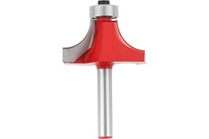 AS Axis Spindleon 1/4" Shank Round Over Router Bit Carbide for Wood Panels Furniture Edges Cabinet Doors Red