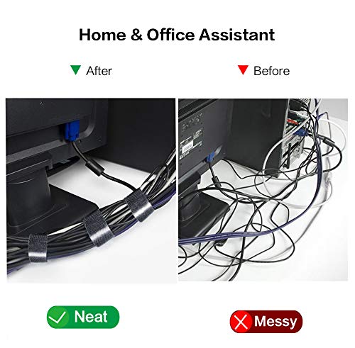 Top Cable Organizer Wire Winder Clip Earphone Holder Mouse Cord Protector HDMI Cable Management for iPhone Samsung USB Cable (3M)