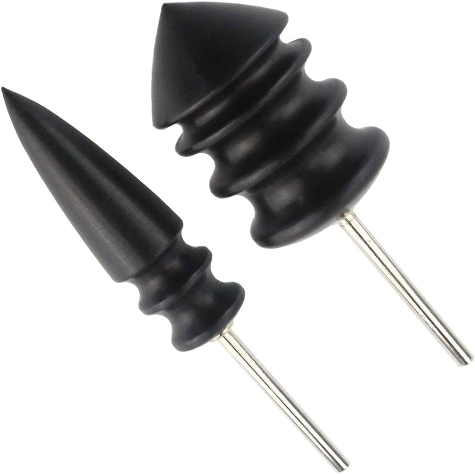 Magiin 2Pcs Leather Burnisher Leather Slicker Tool, Pointed Tip Narra Leather Slicker for Dremel Rotary Tools