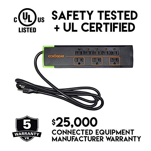 5 Echogear+Profile+Surge+Protector+Outlets