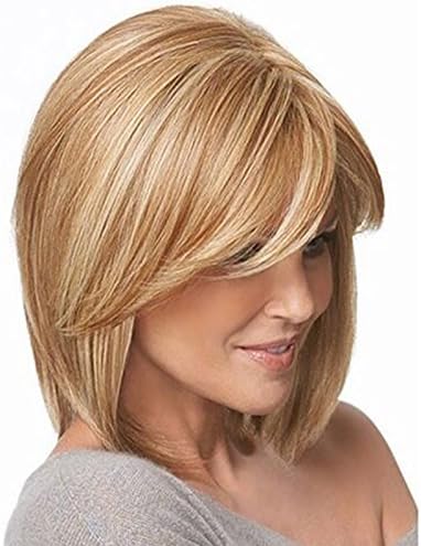 Royalfirst Women Lady New Blonde Short Straight Hair Wig Heat Resistant - Image 4