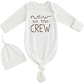 Ayalinggo Newborn Boy Girl Coming Home Outfit Baby Infant Sleeper Gown Nightgown Outfits Cute Fall Winter Pajamas and Hat