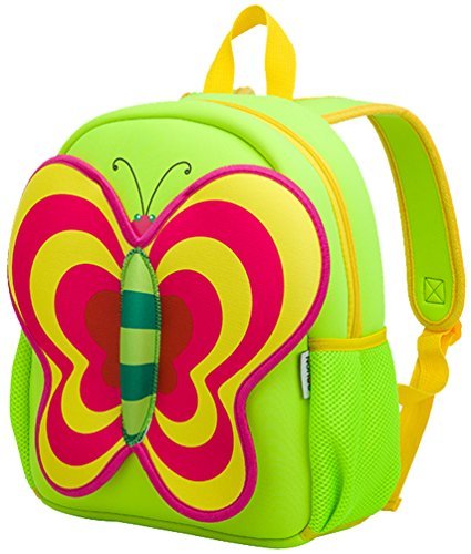 Kids Backpack, icci [Cute] Kids Backpacks Girls Boys Toddler Backpacks Best [School] [Hiking] [Travel] Sidekick Bags, Cute Butterfly Pack Backpacks, Green