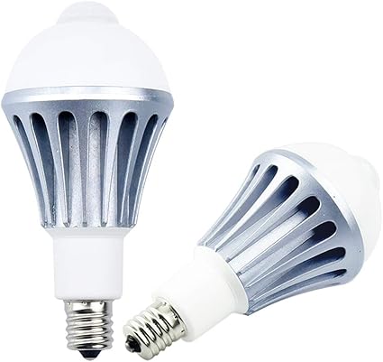 Amazon E17 室内センサーライト Led 人感センサー 100w 白熱電球相当 常夜灯 光センサー電球 持続時間30秒 自動点灯 消灯 10w 1000lm 昼光色 6000k 省エネ 2個入り 昼光色 Luxvista Led電球