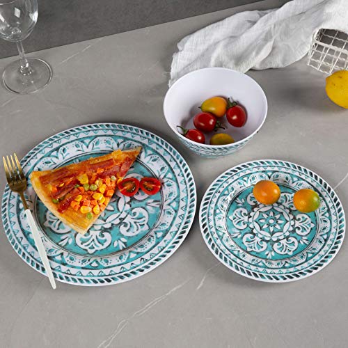 Melamine Dinnerware Set 12pcs Dinnerware Dishes Set for Everyday Use