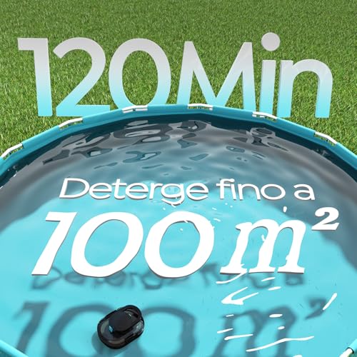 S1PRO 2026 Upgrade Robot Piscina Senza Fili, Automatico 120 Minuti, Doppio Motore, Aspirapolvere per Piscina, per Piscine Fuori Terra fino a 95 m², Nero profondo