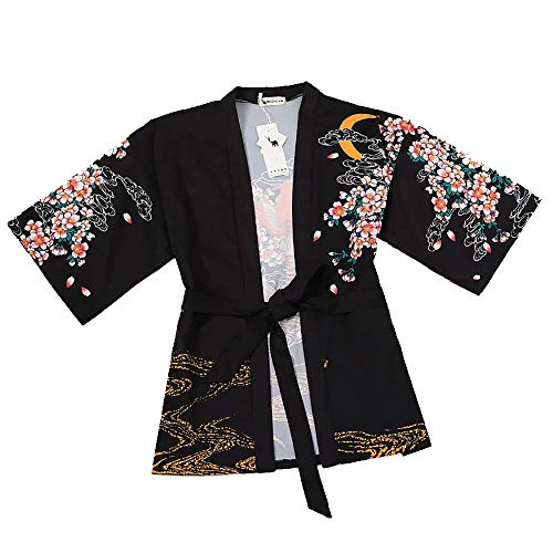 Rucan Women Open Cape Chinese Style Coat Blouse Kimono Jacket Cardigan