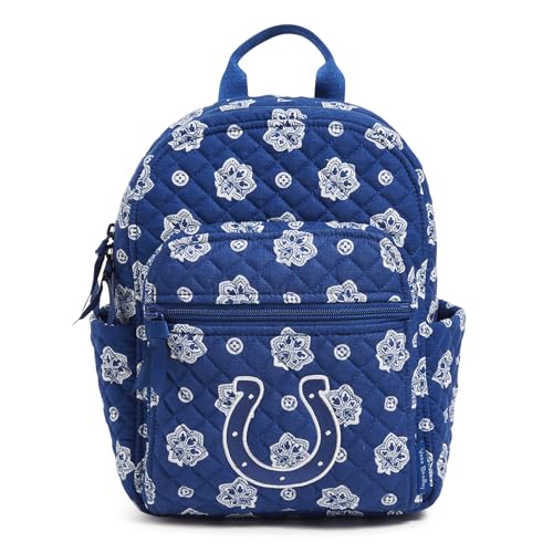 Vera Bradley Women's Cotton Nfl Small Backpack (Multiple Teams Available), Indianapoliscoltsonblue/Whitebandana, One Size