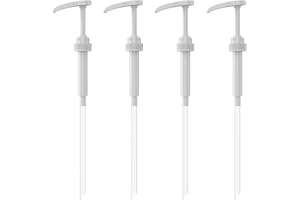 4 Pack Coffee Syrup Pump Dispenser – Fits 25.4oz / 750ml Flavor Bottles – Compatible with Torani, Matteo’s, Davinci & Jordan’