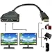 SYSAMA HDMI 1 Male To Dual HDMI 2 Female Y Splitter Cable Adapter HD LED LCD TV primary
