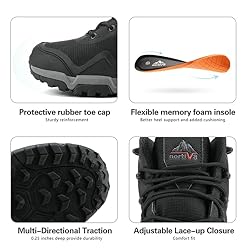 NORTIV 8 Men's Waterproof Hiking Boots Outdoor Mid
