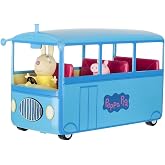 Peppa Pig School Bus Vehicle, 3 Pieces - Includes Peppa and Miss Rabbit Figures &amp; Interactive Bus - Toy Gift for Kids - Ages 2+