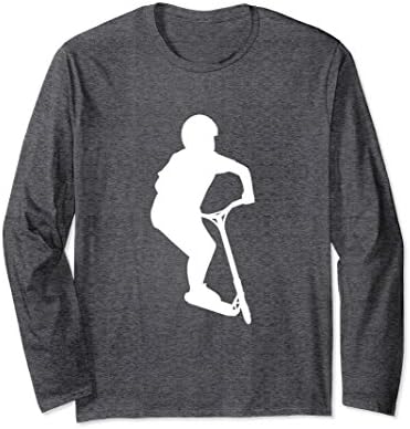 Unisex Scooter Kid Extreme Sports Skate Park Long Sleeve T-Shirt Small Dark Heather