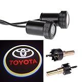 Greenyourlife Universal Car LED Projector Door Lamp Ghost Shadow Welcome Light Laser Emblem Logo Kit for Toyota with Stylus Dust Plug- 1 Pair