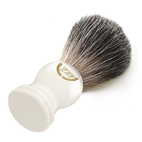Shaving Brush, 100% Pure Badger, Handmade Handle (Ivory). for All Methods,Safety Razor,Double Edge Razor,Straight Razor or Shaving Razor, its The Best Badger Shaving Brush. - Thumbnail 2