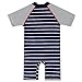 HUANQIUE Baby Boys Swimsuit Short Sleeve Sunsuit One-piece Rash Guard Navy 1-2 Years