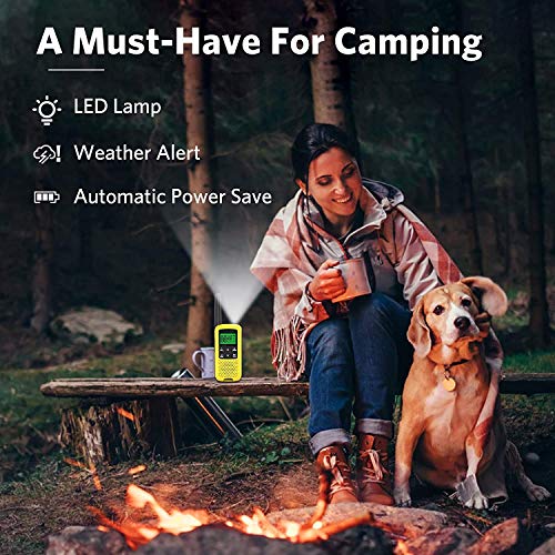Walkie-Talkies-for-Adults-COTRE-Rechargeable-Walkie-Talkies-with-2662-Channels-Up-to-32-Miles-Long-Range-Walkie-Talkies-NOAA-Weather-Alerts-VOX-Scan-LED-Lamplight-Yellow4-Pack