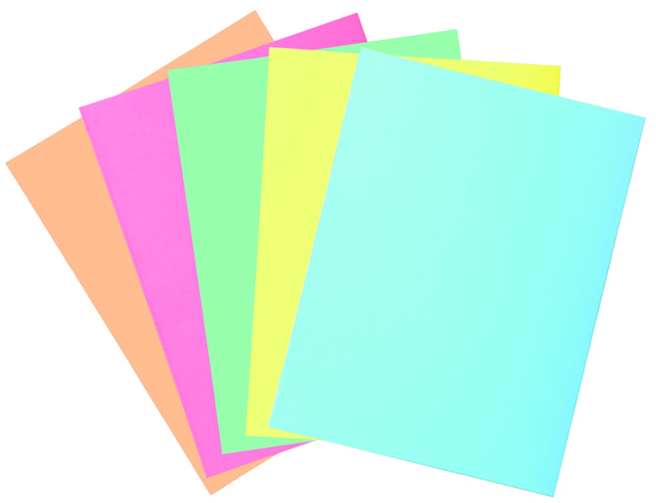 Exacompta - Ref 332100E - Super 210 2-Flap Folders - 240 x 320mm in Size, Suitable for Holding A4 Documents, 210gsm Card, 2 Internal Flaps - Assorted Colours (Pack of 5)