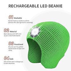 TOUCH TWO LED Beanie Hat with Light for Kids, USB