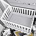 Designthology (U.S.) 100% Cotton Muslin Breathable Mini Crib Bumper Pads, 1-Piece Gray - Safe Crib Padding Protector, Machine Washable Padded Crib Liner
