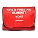MFASCO Emergency Fire Blanket Kit - Retardant Vertical Release, Wall-Hanging Case, Smothers Small Fires, Great for Work, Home, Auto - Includes Large 62