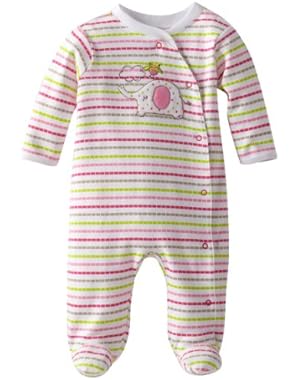 ABSORBA Baby-Girls Newborn Elephant Footie