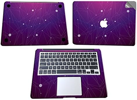 Theskinmantra Blue Purple Mix MacBook Air 11 Full Body Skin/Sticker / Decal, A Pack of 3 pcs, Matte Finish and Apple Logo Cutout