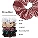 Ondder 5 Pack Large Velvet Scrunchies Hair Scrunchy Big Hair Bobble Elastics Hair Bands Headbands Women Scrunchies Bobbles Hair Ties, 5 Pieces