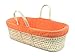 Tadpoles Line Stitched Moses Basket and Bedding Set, Orange