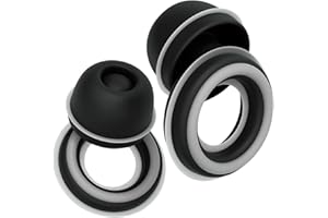 EVNOJY Ear Plugs Earplugs Noise Sleeping Sleep Protection Stylish Certified Hearing Protection for Concerts, Live Events, Musicians, Sports – 17dB Noise Reduction Earplugs (High-Fidelity) (Black, 3 Sizes)