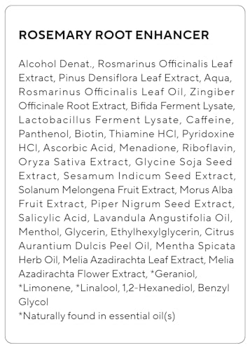 AROMATICA Root Enhancer Rosemary Water for Hair Growth spray - with Rosemary hair oil & caffeine & biotin - Korean hair care for hair thinning & hair loss - free from silicone, paraben and sulfate