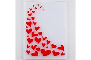 DDOUJOY Heart Corner Background Plastic Embossing Folders for Card Making Scrapbooking and Other Paper Crafts 3120802