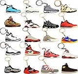 (#AJ 20Pack) Basketball Sneakers Keychain Ringkey Concord Bred Color 2D Collection Value Pack